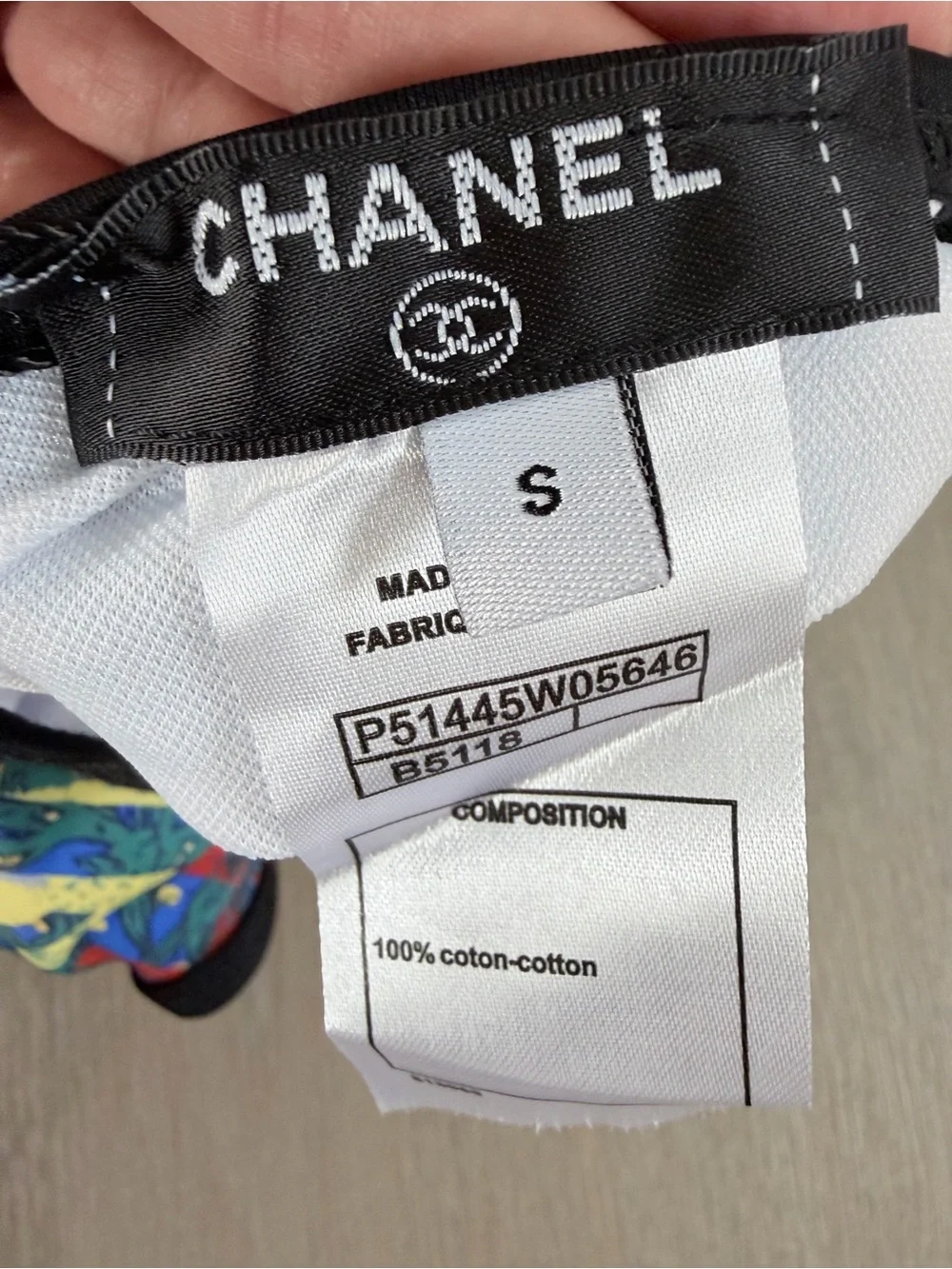 Chanel Multicolor Logo-Print One Piece Swimsuit size S